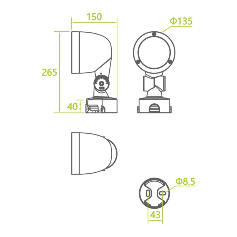 AU13 Garden Landscape Architecture Double Sided Lighting Fixtures