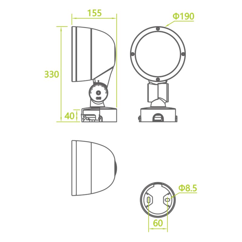 AU13 Garden Landscape Architecture Double Sided Lighting Fixtures