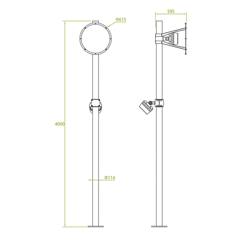 AT8 garden landscape large area light source integrated lamp