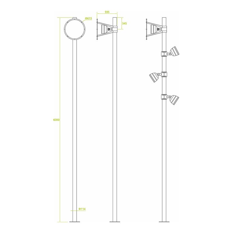 AU4 garden landscape large area light source integrated lamp