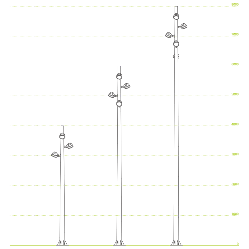 AU8 garden landscape square lighting fixture